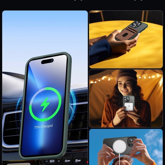 Mgnaooi Magnetic Case For iPhone 13 Pro Max Case MagSafe Matte Back - Picture 2 of 6